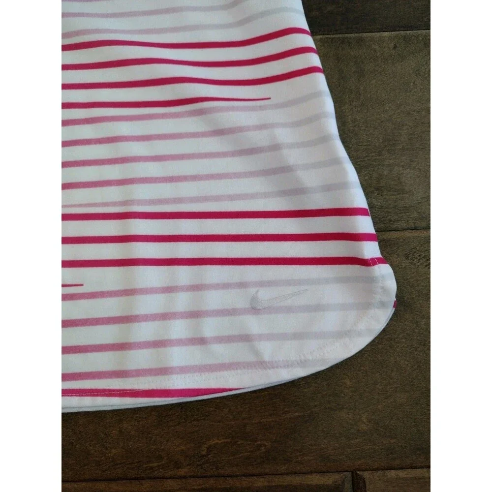 NIKE GOLF Women's Tour Performance white pink Polo Collared sleeveless top M